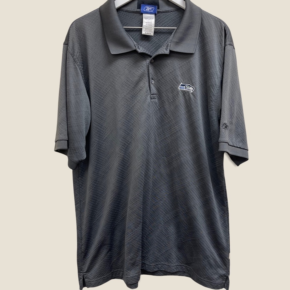REEBOK Seattle Seahawks‎ Grey Polo Men's XL